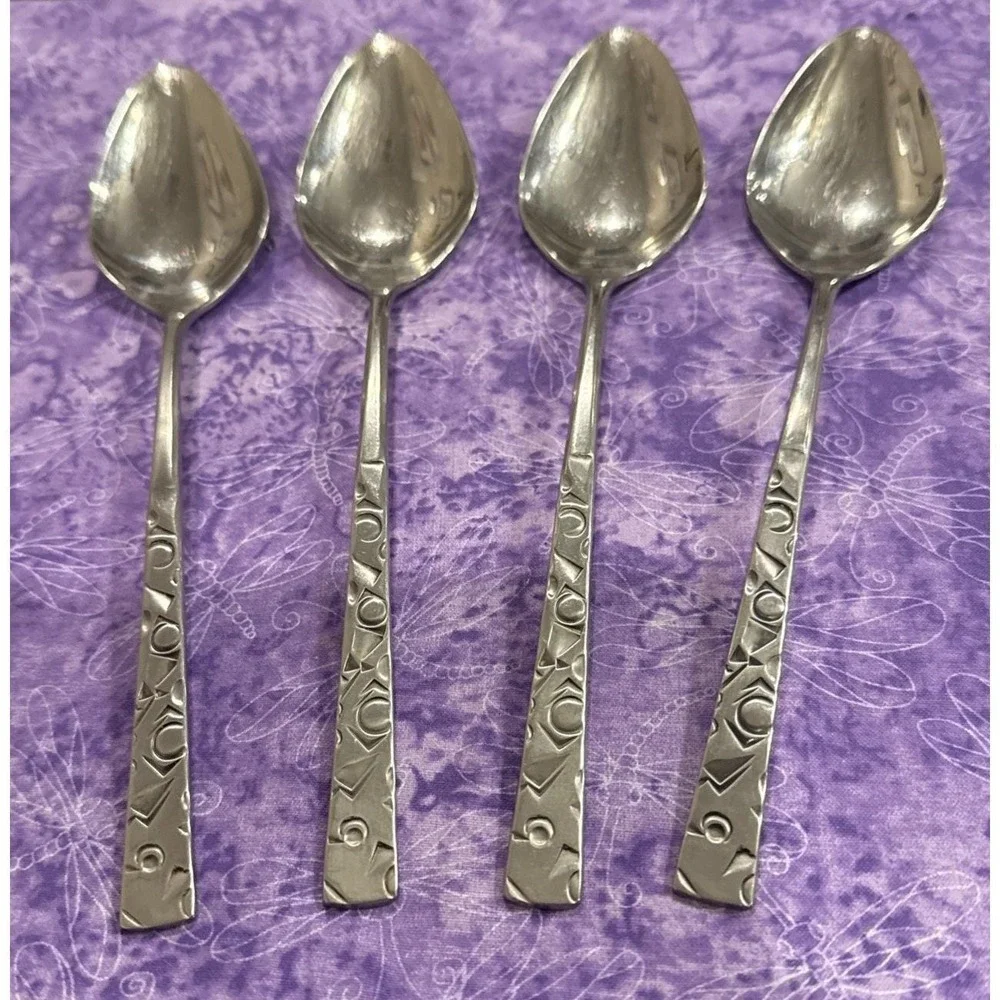 Navaho Rogers Bros.‎ 1847 Serving Spoon Spoons Stainless Steel Set Of 4 Vintage
